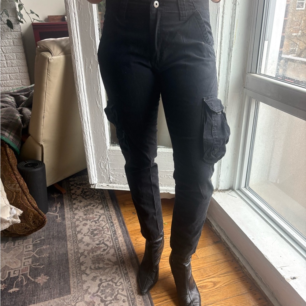 Wrangler Black Cargo Pants for Men